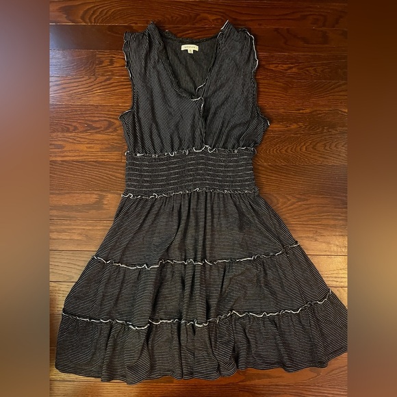 Max Studio Black Striped Dress Size XL - Picture 2 of 7